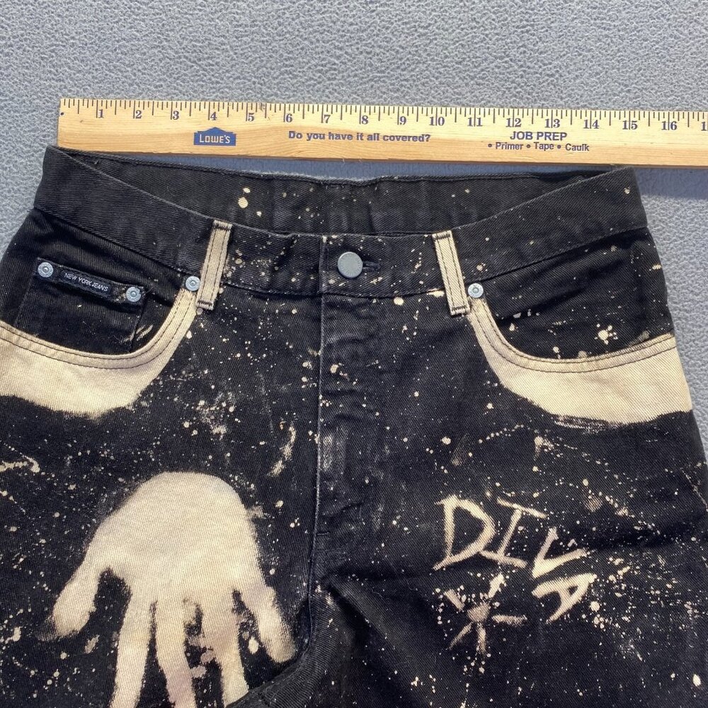 New York & Company Women's Boot Cut Black Jeans‎ Dark Wash Stretch Size 14Petite - Picture 5 of 13